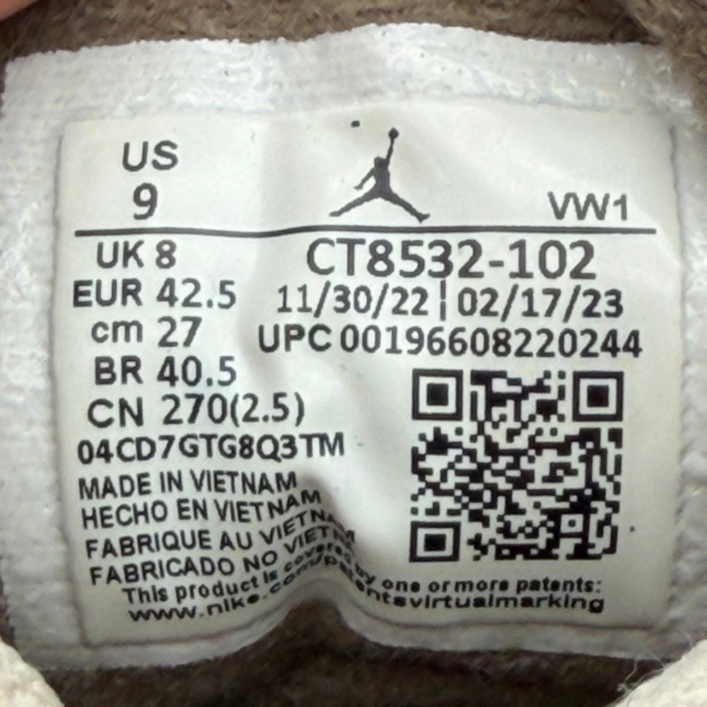 Jordan Air Jordan 3 Palomino CT8532-102‎ Size 9 10.5W - Picture 11 of 11